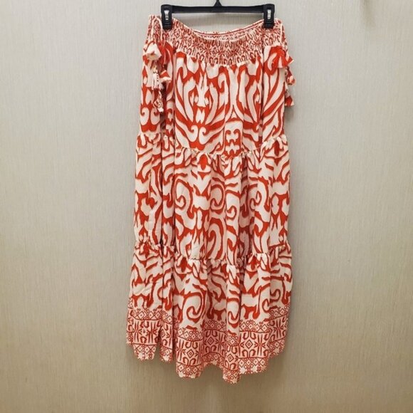 NWT Boho Skirt Calypso St Barth Tropical Long Flowy M - Picture 10 of 12